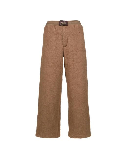BossUp Natural Logo-Patch Trousers for men