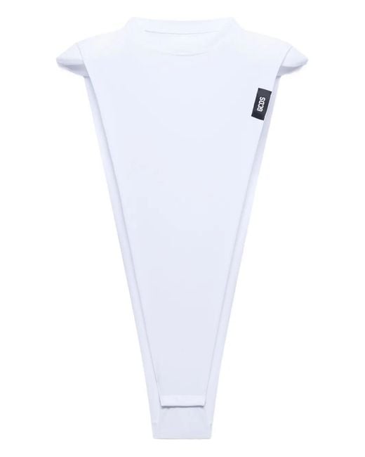 Gcds Body Met Logolabel in het White