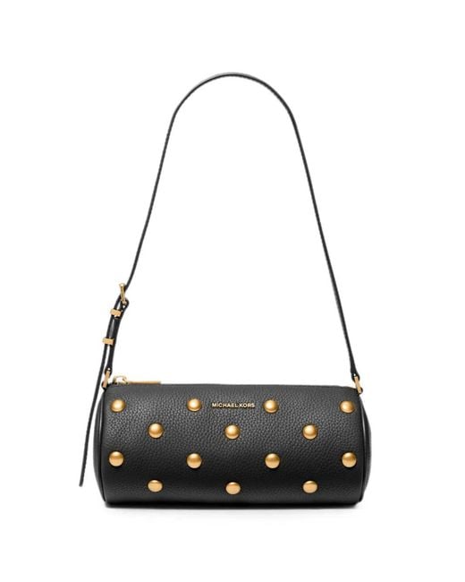 Michael Kors Black Small Izzy Studded Leather Shoulder Bag