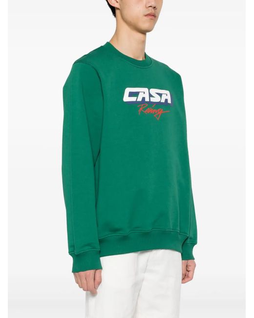 Casablanca Green Casa Racing 3D Cotton Sweatshirt for men