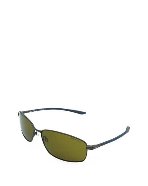 Nike Green Pivot Six E Rectangle-Frame Sunglasses for men