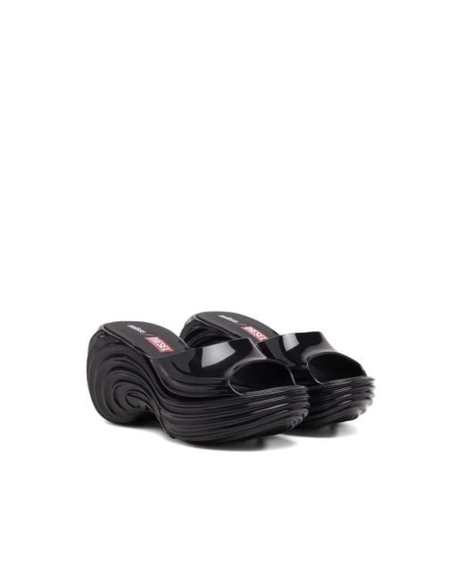 DIESEL White X Melissa Platform Wave Sandals