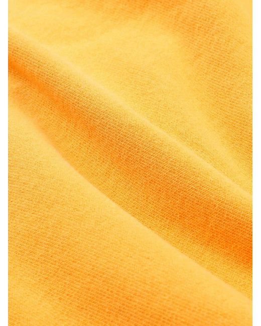 Sporty & Rich Orange Varsity Crest Sports Cotton T-shirt