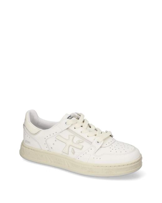 Premiata White Quinnd Perforated Sneakers