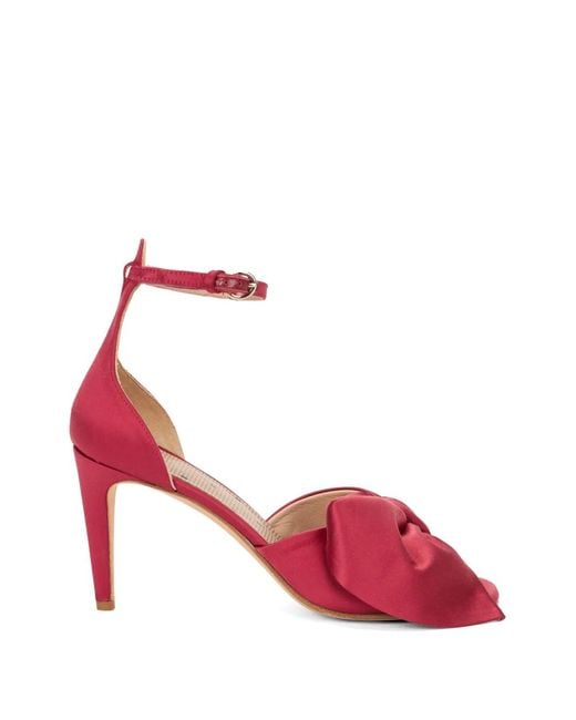 Red(v) Pink Bow-Detail Ankle-Strap Sandals