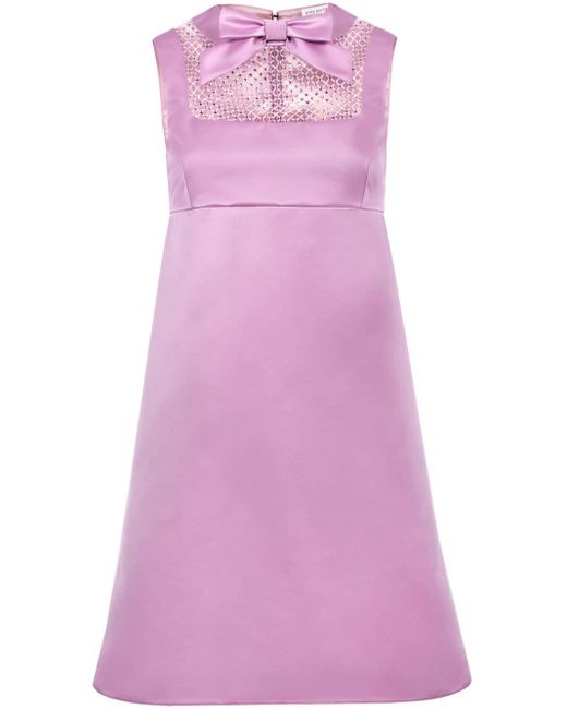 Vestido corto con detalle de lazo Nina Ricci de color Purple