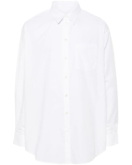 Chemise en popeline de coton Helmut Lang en coloris White