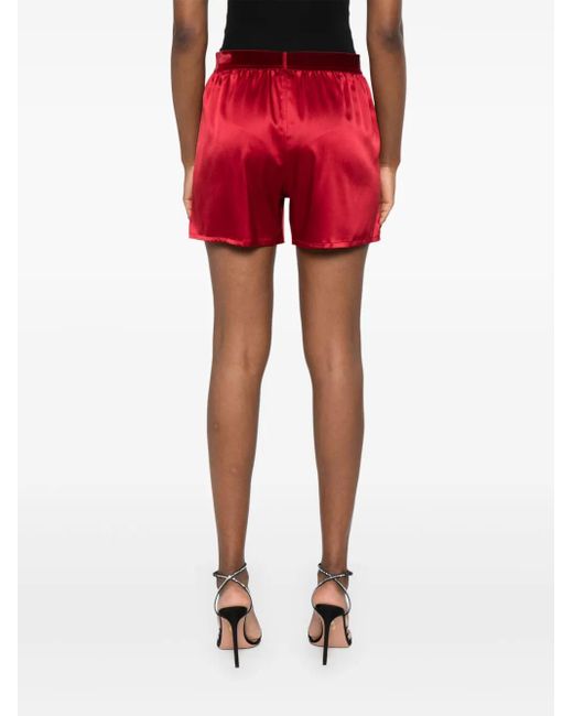 Tom Ford Red Logo-Waistband Shorts