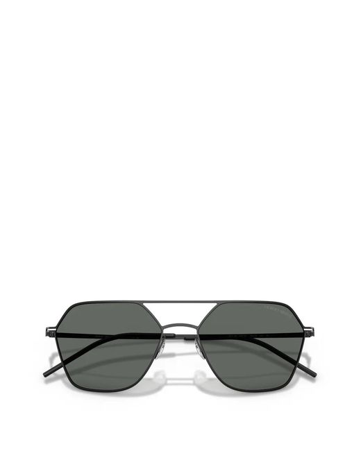 Giorgio Armani Gray Geometic-Frame Sunglasses for men