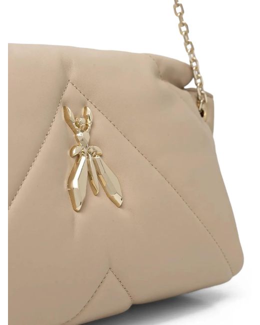 Patrizia Pepe Crossbodytas Met Logoplakkaat in het Natural