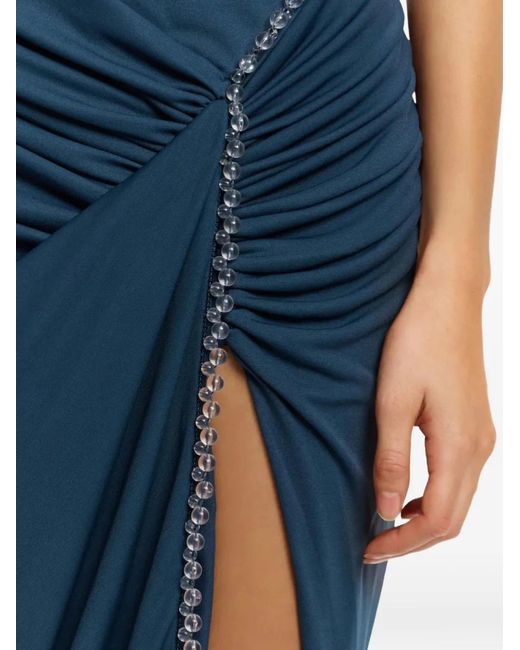 Significant Other Blue Rufayah Beaded Draped Maxi Dress