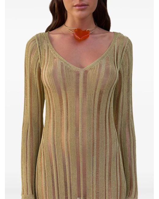 Cult Gaia Green Espen Midi Dress