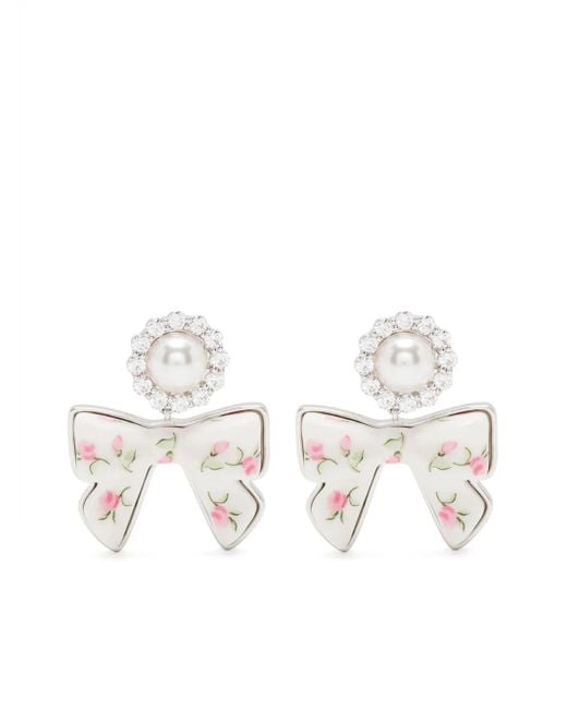 Orecchini A Bottone di ShuShu/Tong in White
