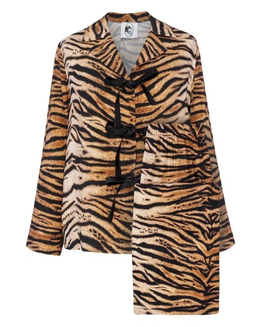 Sleeper Black Pyjama Mit The Bow Tiger-Print