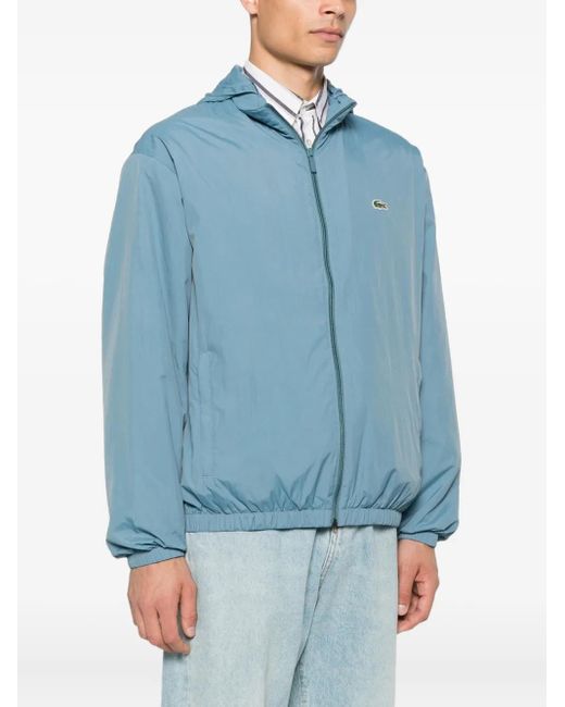 Lacoste Blue Hooded Zip-Up Jacket for men