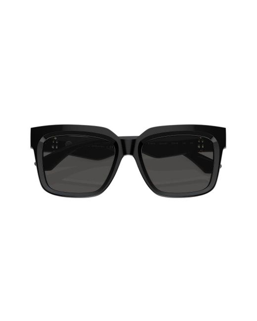 Burberry Black Logo-plaque Square-frame Sunglasses