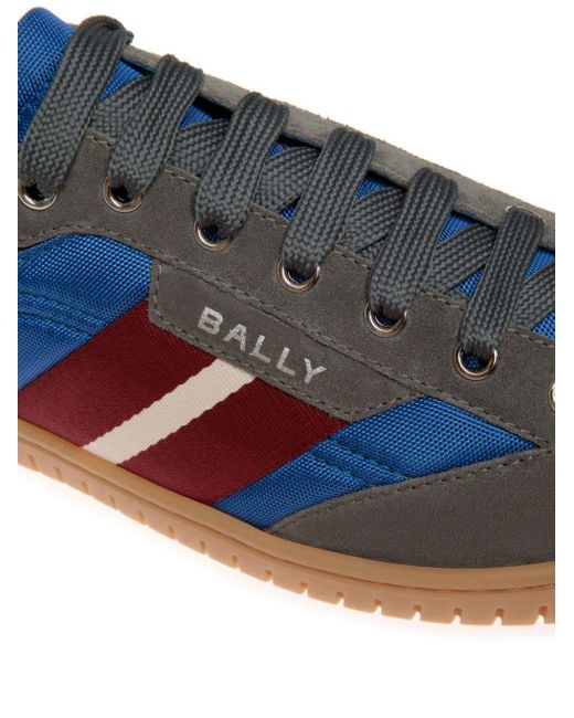Bally Blue Player Stripe-detail Sneakers for men