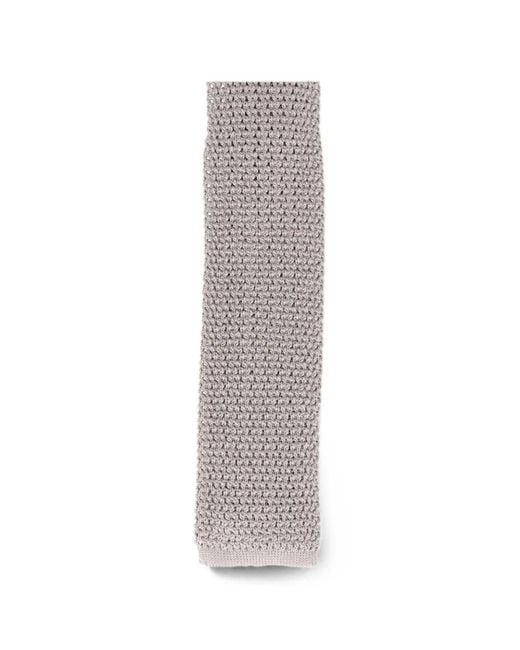 Tom Ford White Knitted Tie for men