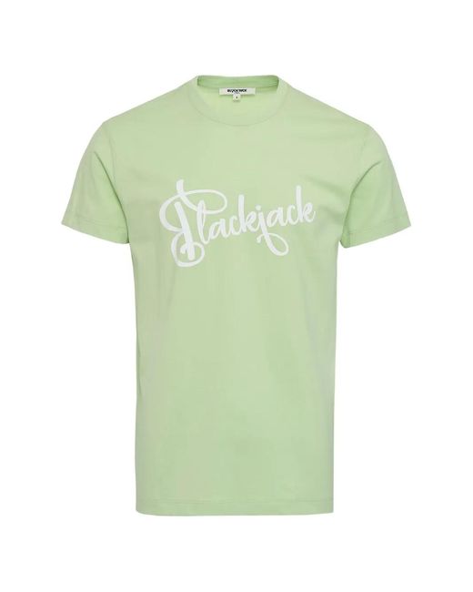 Black Jack Jewelry Green Logo-Print T-Shirt