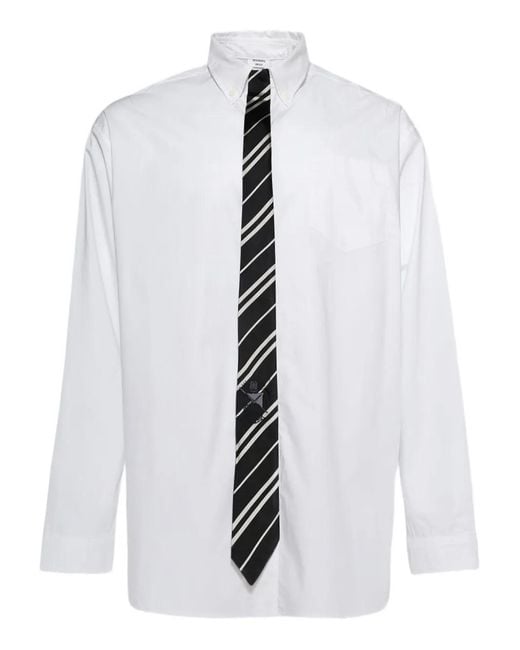 Vetements White Chemise À Détail Noué for men