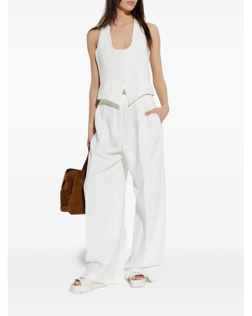 IRO White Cala Button-Up Waistcoat