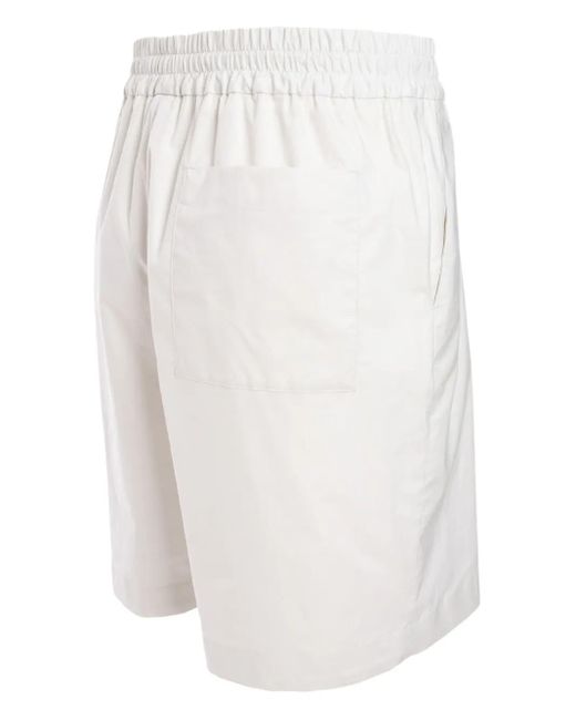 Lardini White Drawstring-Waist Shorts for men