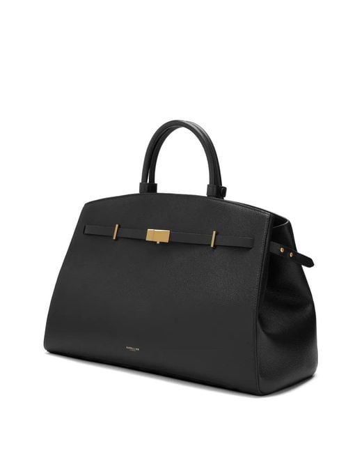 DeMellier London Black Small Hudson Leather Tote Bag