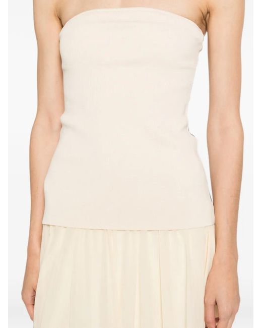 St. Agni White Strapless Midi Dress