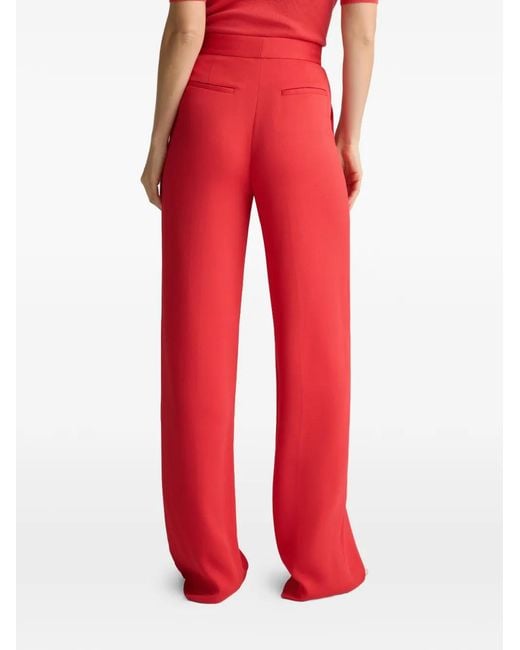 St. John Red Maddie High-Waisted Trousers