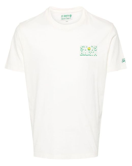 T-shirt Tennis Open di Mc2 Saint Barth in White da Uomo