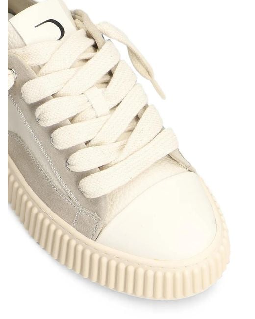 Rhun Natural Panelled Fluted-Sole Sneakers for men
