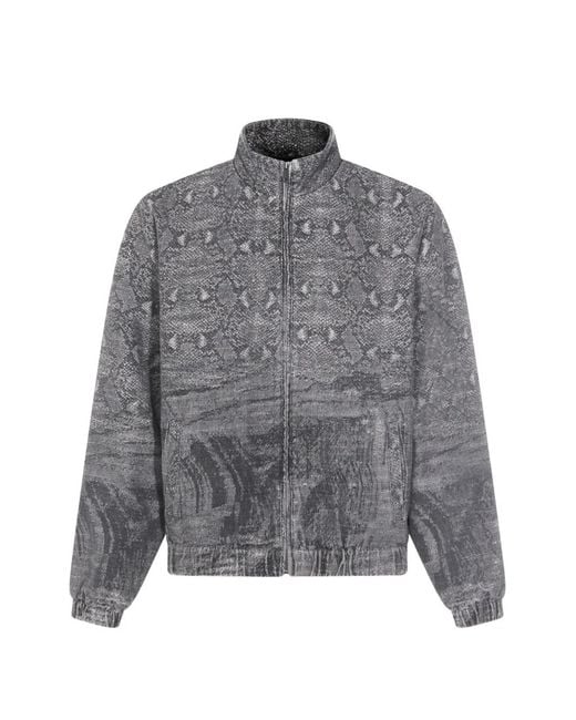 Daily Paper Gray Snake Zipped Jacket for men