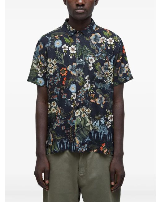 Osklen Black Floral-Print Shirt for men