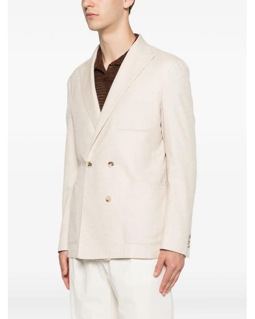 Canali Natural Veste À Boutonnière Croisée for men
