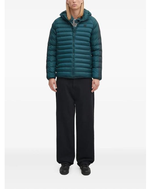 Adidas Green Hooded Padded Jacket for men