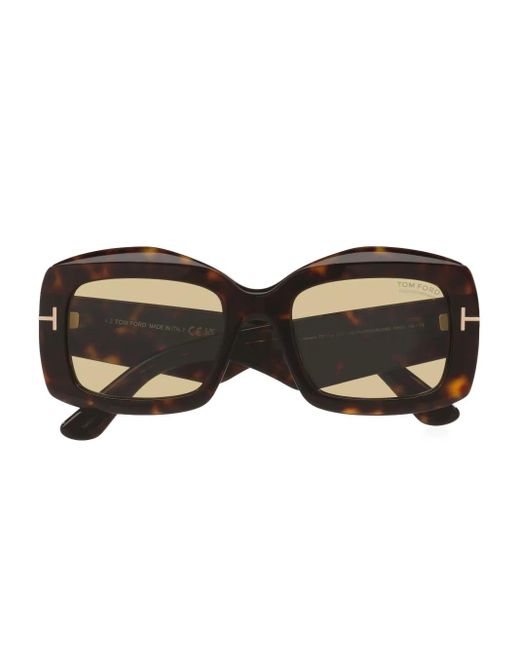 Tom Ford Natural Venetia Metal-Detail Sunglasses