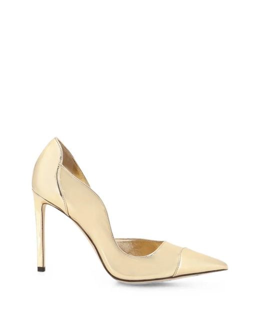 Jimmy Choo Metallic Brigitte 100 Patent-Leather Pumps