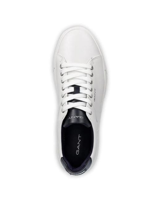 Gant White Mcjulien Leather Sneakers for men