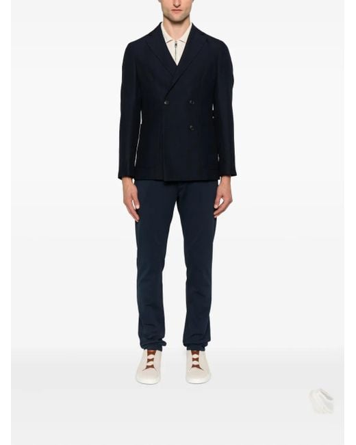 Boss Blue Double-Breasted Jacket for men