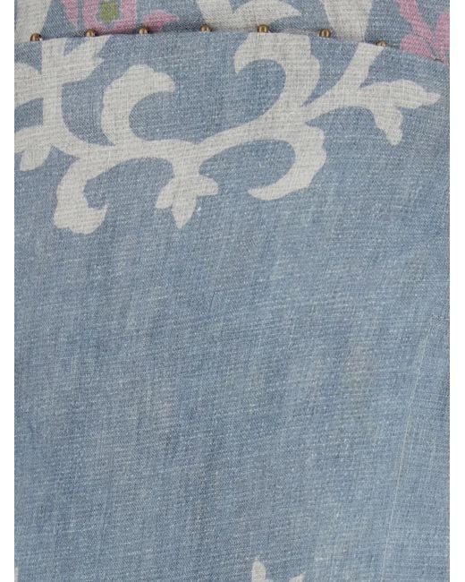 Bazar Deluxe Blue Jupe À Fleurs