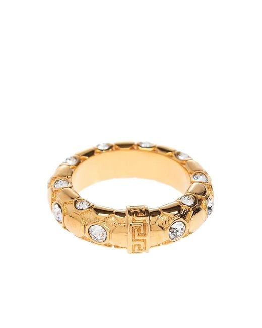 Versace Metallic Greca Ring
