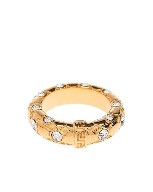 Versace Metallic Greca Ring