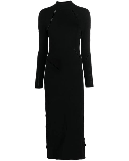 Y-3 Black Ingesan Devoré Knitted Dress