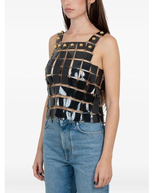 Rabanne Blue Square-Panelled Top