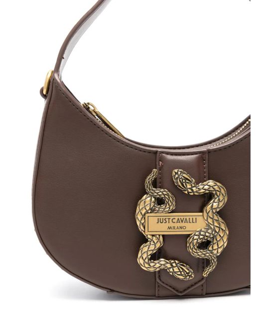 Just Cavalli ロゴバックル ハンドバッグ Brown