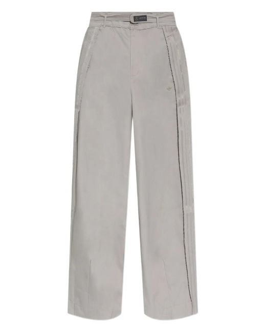 Adidas Gray X Mercedes Frayed Stripe Trousers