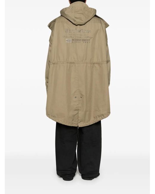 Martine Rose Natural Hooded Drawstring-Waist Coat for men