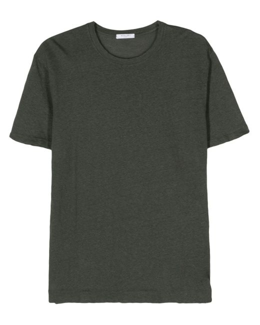 Boglioli Green Linen Jersey T-shirt for men