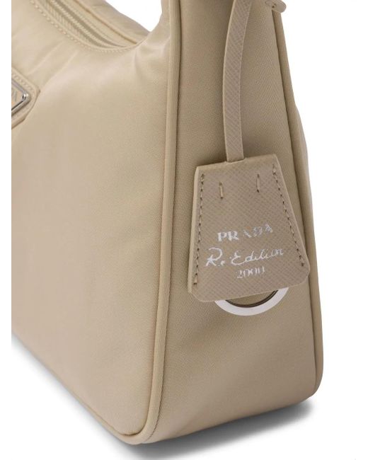 Borsa A Spalla Mini Re-Edition 2000 di Prada in Natural