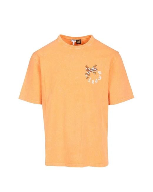 Loewe Orange Frog Anagram T-Shirt for men